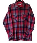 Vintage Oleg Cassini Wool Plaid Shirt L Korea Single Needle Tailoring Euc