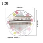 21keys Thumb Piano transparent Green Flower Portable Finger Piano With Carry Box