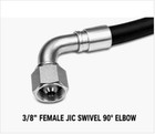 2 Wire 1 4  Hydraulic Hose Assembly  6jic Female Straight X  6jic 90degree 5800