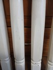 Vintage Solid Wood Turned Table Legs Painted Set Of 4  28 h Tapered  2 25 w Appx