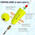 6pcs Fishing Bobbers Popping Cork - Flexible Wire Weighted Fishing Floats