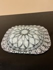 Sydenstricker Fused Art Glass  Trinket Tray Soap Pink And White Embassy