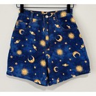 Vintage 90   s Rare New Size 3 Celestial High Waist Denim Jean Shorts Blue Yellow