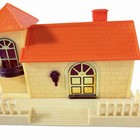 Vintage Promotional House Figure Advertising Piggy Coin Bank 1970 80s Key Inside