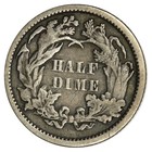 1870 Seated Half Dime   Nice And Original F vf