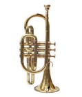 Smart Deal    New- Brass- Finishing Bb Flat Cornet free Hard Case mouthpiece
