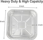 10pack- 8 X 8 Aluminum Foil Pans Disposable Heavy Duty Square Baking 10 Pack 