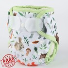 Baby Cloth Diaper Cover Rabbits Wolves Hook Loop Double Gusset
