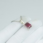 13ct July Birthstone Gift For Her Red Ruby Necklace  925 Sterling Silver Pendant