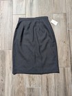 Diversity Vintage Made In Usa Linen Blend Black Pencil Skirt Petite Size 10 Nwt