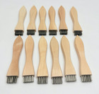 Lot Of 12    09320177 Wire Brush  Stainless Steel Hardwood  Straight Handle