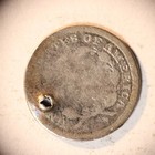 1858    Seated Liberty Half Dime 5c Hd Coin Silver  Ag  Holed