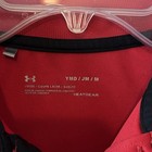 Under Armour Heatgear Boys Ymd Red Solid Short Sleeve Collared Polo Shirt