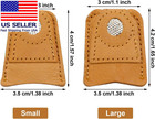 4 Pieces Leather Thimbles For Hand Sewing Quilting  Leather Finger Protectors Fi