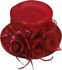 Women s Church Derby Dress Cloche Hat Fascinator Floral Tea Party Wedding Hat