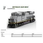 Saudi Arabia Railways Sar Sd70acs Train Model 2077pcs Moc Building Set
