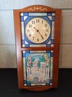 Danbury Mint Pillsbury Doughboy Seasonal Stained Glass Clock  all Seasons  
