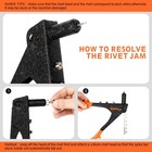 Meiwaltee Rivet Gun professional Pop Rivet Gun Kit With 200pcs Rivets  3 32 -1
