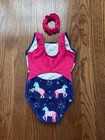 Destira Zebra Rainbow Disco Leotard Size Cxxs 3t Girls Gymnastics Dance Fun Back