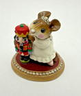 Wee Forest Folk Nutcracker M-174 White Dress Red Uniform 1991 Dp Box Christmas