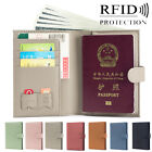 Anti-theft Rfid Blocking Leather Passport Holder Id Credit Card Cover Wallet Usa
