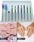10pcs 3 32 In Nail Art Grinding Drill Bit Set Ceramic Diamond Carbide Nail Drill