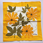 Vera Neumann Sunflower Napkins Set Of 8 Vintage Linen 1970s Mcm Floral Yellow