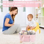 Pink Diaper Caddy Organizer For Baby Girl-large Portable Diaper Caddy Basket    