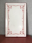 Red White 40   s Porcelain Enamel Table Top  25 X 40 Kitch Farmhouse Magnet Board