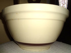Awesome Vintage Mccoy Pottery Extra-large  14 Ovenproof Bowl-brown Bands-usa
