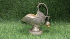 Vintage Silver Plate Sugar Scuttle With Spoon Scoop Japan Has Wear