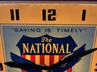Vintage National Bank And Trust Company Advertising Light-up Wall Clock