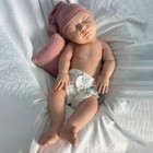 Realistic 22  Full Silicone Reborn Baby Doll Asleep Newborn Girl Floppy Infant