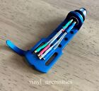 Japanese Style Blue Headshell W  7n Ofc Silver Insulated Phono Cartridge Leads 