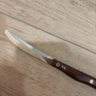 Vtg  Cutco Usa 1059 Serrated Blade Table Steak Knife Brown Swirl Handle