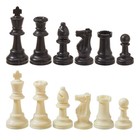 Weighted Chess Set  Tournament Style Pieces  Green 3  King  Black   Off-white