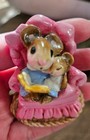 Vintage 1977 Wee Forest Folk Annette Petersen Babysitter Pink Chair  Rare