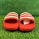 Adidas Adilette 22 Sandals Mens 10 Red White Slides Slip On Pool Beach New