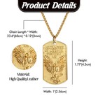 Men s Saint Michael Archangel Stainless Steel Pendant Necklace Catholic Amulet