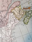     1896 Original Railroad Map Eastern Canada All Routes Halifax Fort Williams 