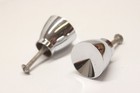 Lot 14 Nos Vintage Mcm Chrome Cabinet Door Drawer Concave Knob Pull 1 13 16  B1