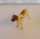 Vintage Plastic German Shorthair Pointer Toy White And Tan W  Spots