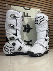 Fox Motion Boot Size 9 White   Black Motocross Moto Boot