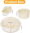 Rotating Divided Serving Tray With Lid And Handle Snack Tray With Lid For Fruits