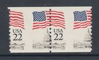 Us Sc 2115 Mnh  1985 22c Flag Over Capitol Dome Coil Pair  Misperf  Vf Error