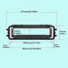 2u Road rack Case Lockable 10 2  Deep 3-space Flight Case For Pro Audio