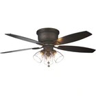 Hampton Bay Stoneridge 52 In  Indoor Led Bronze Hugger Ceiling Fan W light Kit