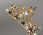 Nwt Antique Gold Bridal Crown Tiara Birthday Crown Pearls Wedding Festival Vtg