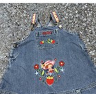 Vintage 2000 s Strawberry Shortcake Denim Overalls 5y Dress Baby Girl Y2k