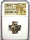 Thrace Thasos Silver Ar Stater Coin 500-450 Bc - Certified Ngc Xf And 5 5 Strike